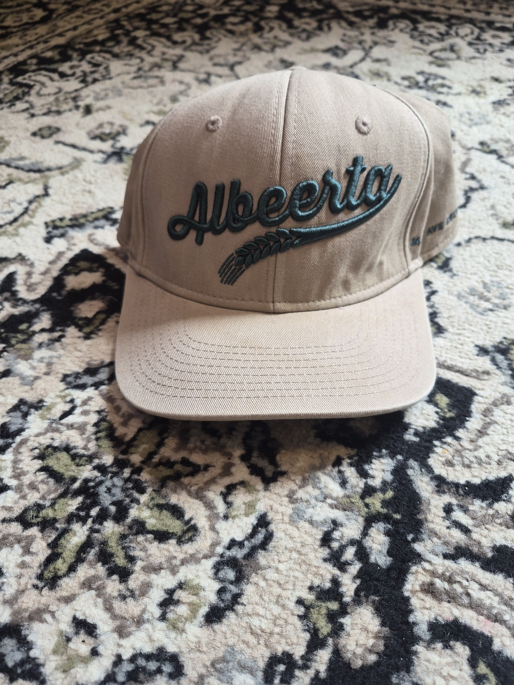 Albeerta Embroidered Tan Snapback Cap